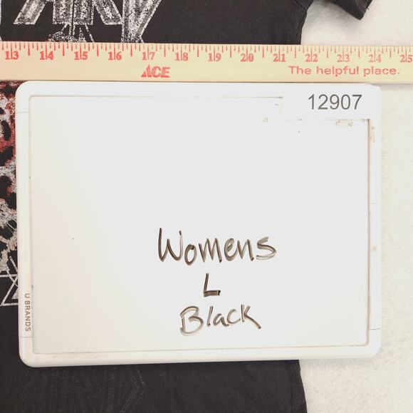 Def Leppard Band Graphic Short Sleeve Crew Neck Shirt Womens Size Large L Black - Picture 7 of 9